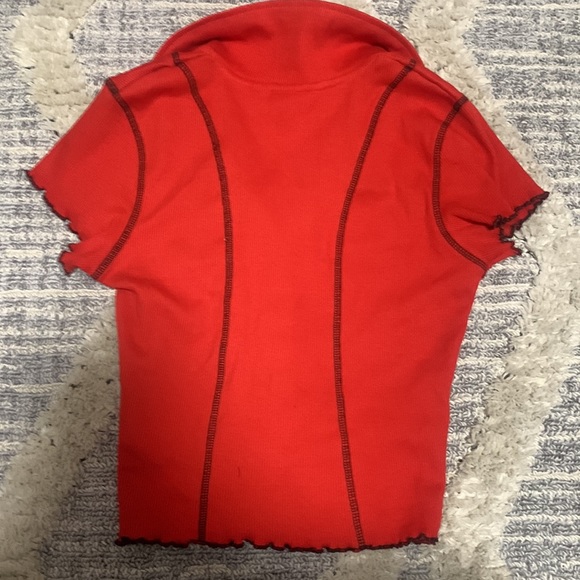 Red cropped ragged priest top. Grunge, y2k - Picture 2 of 5